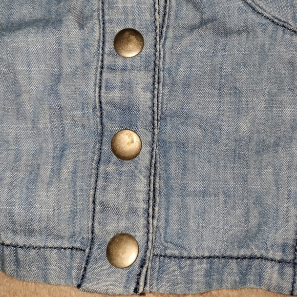 Delia's | Snap Up Denim Bustier Cropped Top Size XS - Picture 9 of 9